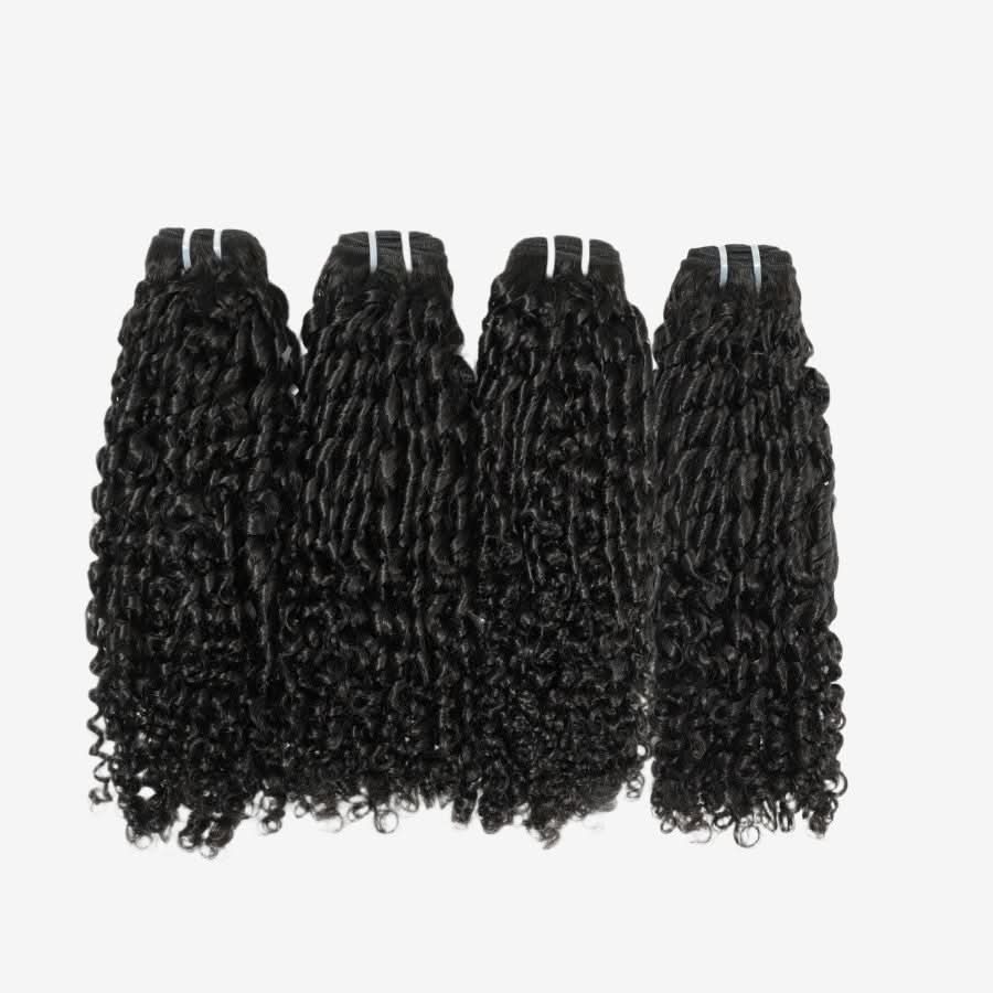 WOWANGEL Finger Twist Curly Hair Bundles Deal 100% Human Hair Weaves - wowangel