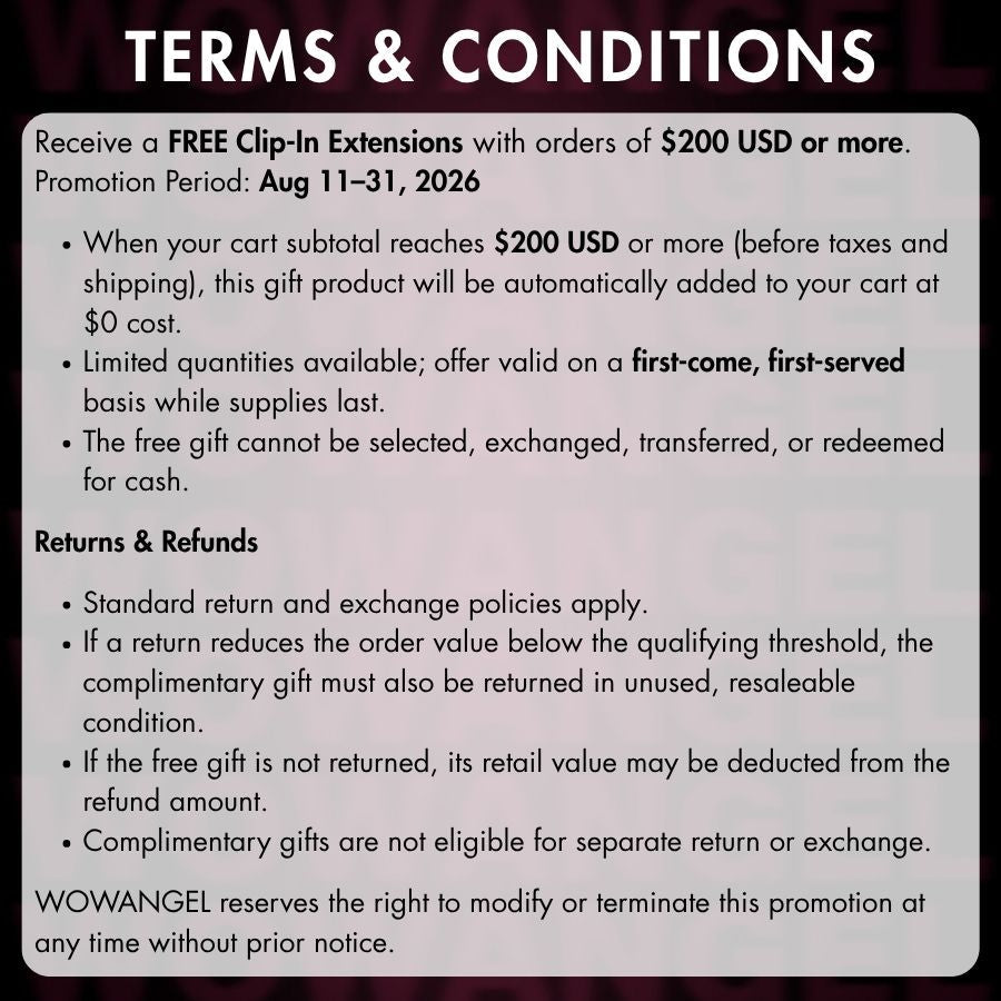 WOWANGEL Free Clip-In Extensions Special Offer - wowangel