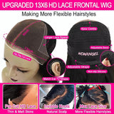 WOWANGEL Ginger Hair Pre Everything 13X6 Lace Front Wigs Pre Max Wig - wowangel