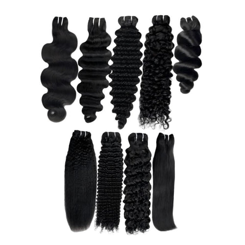 WOWANGEL Hair Bundle 1Pc Straight Body Wave Curly 100% Human Hair Weaves
