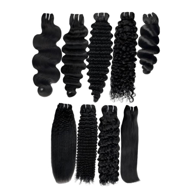 WOWANGEL Hair Bundle 1Pc Straight Body Wave Curly 100% Human Hair Weaves
