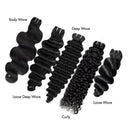 WOWANGEL Hair Bundle 1Pc Straight Body Wave Curly 100% Human Hair Weaves - wowangel