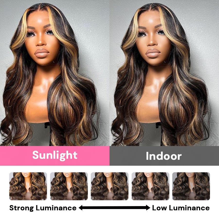 WOWANGEL Wig Sunlight vs Indoor Luminance