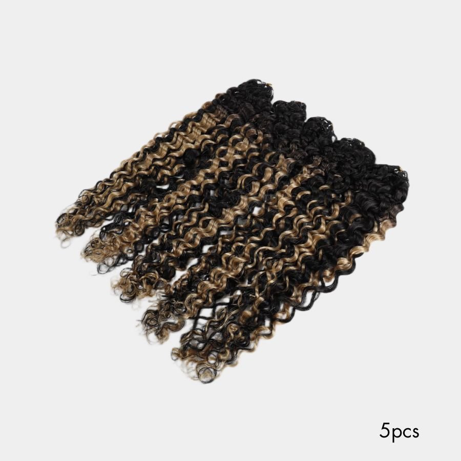 WOWANGEL Highlight Miracle Knots Crochet Hair Pre-Separated Feather Crochet Human Hair Extensions Jerry Curly - wowangel