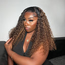 WOWANGEL Highlight Ombre 13x6 Skinlike Real HD Lace Front Wig Water Wave - wowangel