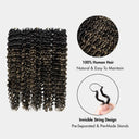 WOWANGEL Highlight Pre-Separated Feather Crochet Human Hair Extensions for Miracle Knots Boho Braids Jerry Curly - wowangel