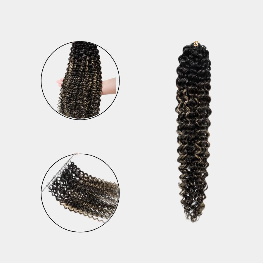 WOWANGEL Highlight Pre-Separated Feather Crochet Human Hair Extensions for Miracle Knots Boho Braids Jerry Curly - wowangel