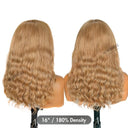 WOWANGEL Honey Blonde Wave Bob 13X6 HD Lace Front Wigs - wowangel