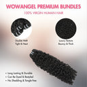 WOWANGEL Jerry Curl Hair Bundles Deal 100% Human Hair Weaves - wowangel