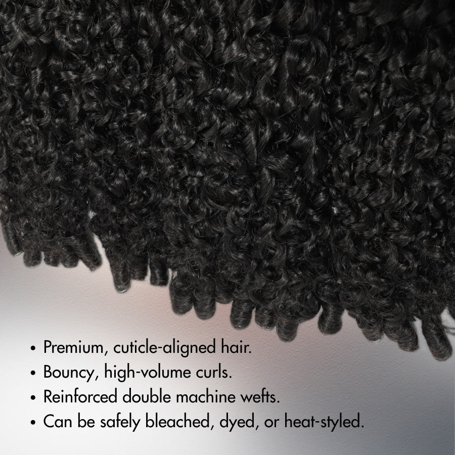 WOWANGEL Jerry Curl Hair Bundles Deal 100% Human Hair Weaves - wowangel