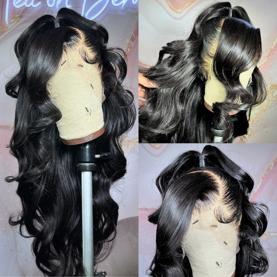 Jet Black 13X6 HD Lace Wig on Mannequin