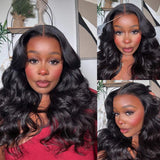 WOWANGEL Jet Black 7X6 Drawstring Glueless Wigs Wear to Go HD Lace Wigs - wowangel