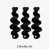 WOWANGEL Jet Black Hair Bundles Deal Body Wave 100% Human Hair Weaves - wowangel