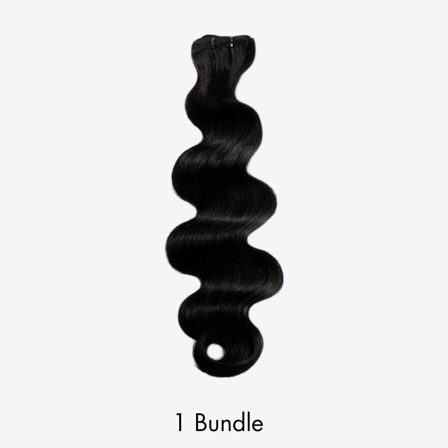 WOWANGEL Jet Black Hair Bundles Deal Body Wave 100% Human Hair Weaves - wowangel