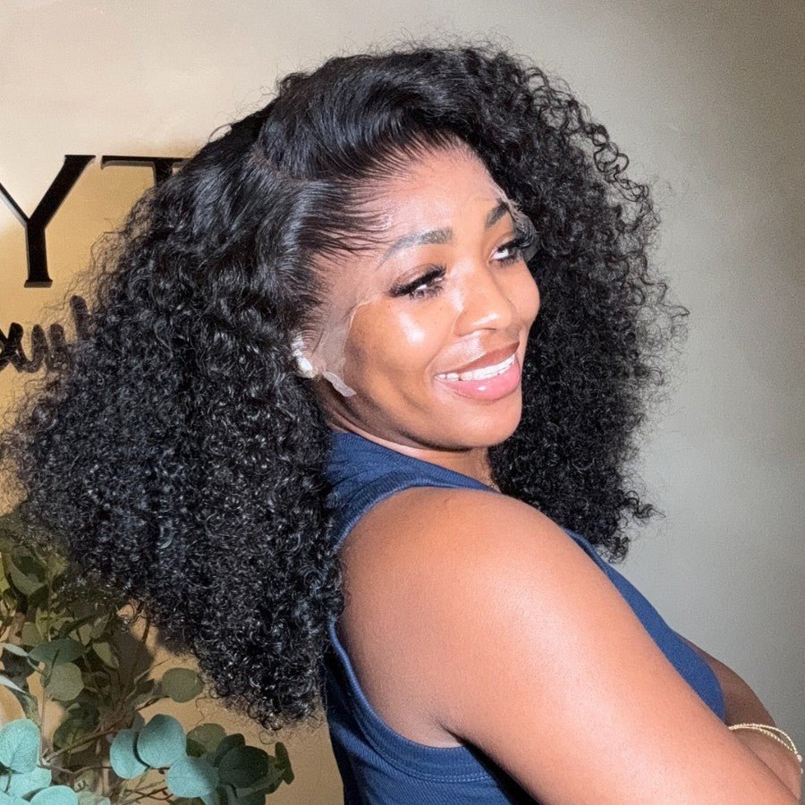 WOWANGEL Kinky Curly Bob Wig 13X6 Skinlike Real HD Lace Frontal Wigs - wowangel