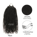 WOWANGEL Kinky Curly Pre - Separated Feather Crochet Human Hair Extensions - wowangel