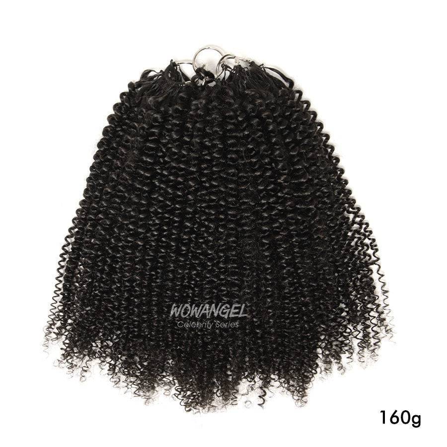 WOWANGEL Kinky Curly Pre - Separated Feather Crochet Human Hair Extensions - wowangel