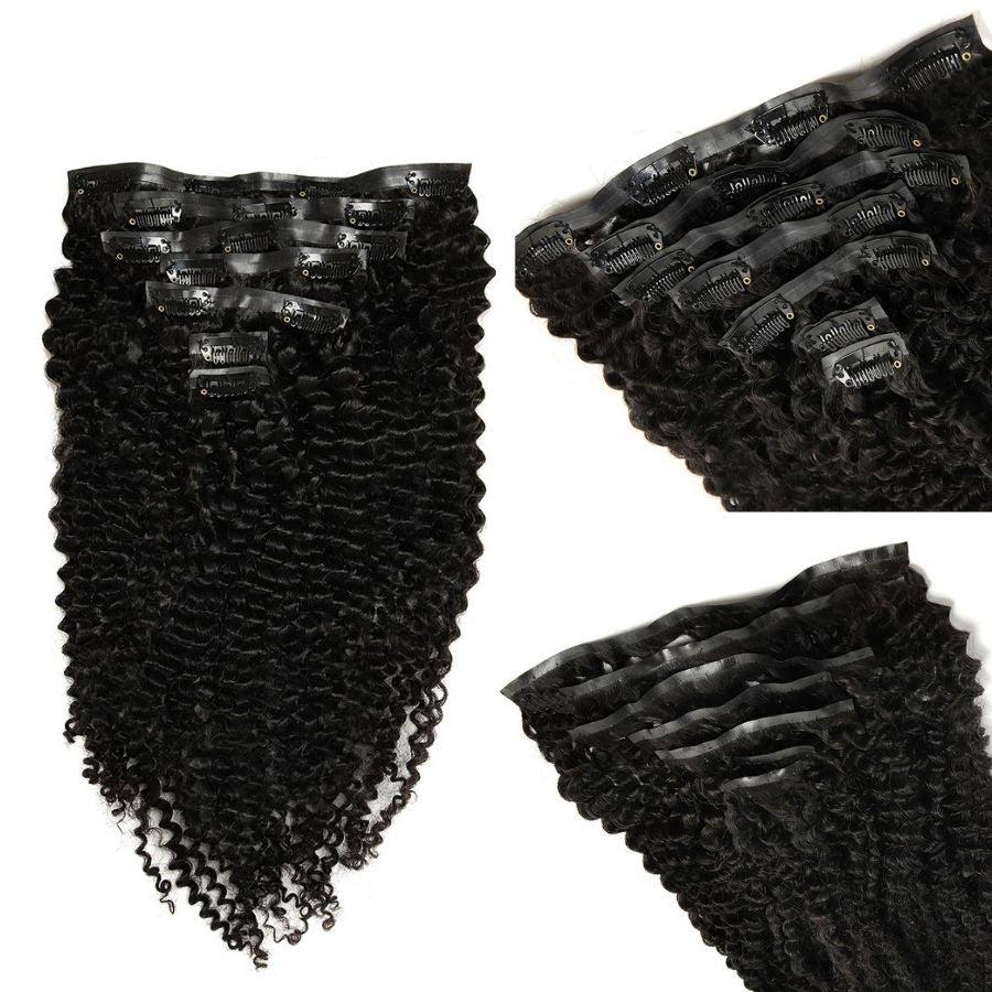 WOWANGEL Kinky Curly Seamless Clip In Hair Extensions - wowangel