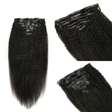 WOWANGEL Kinky Straight Seamless Clip Ins Hair Extensions - wowangel