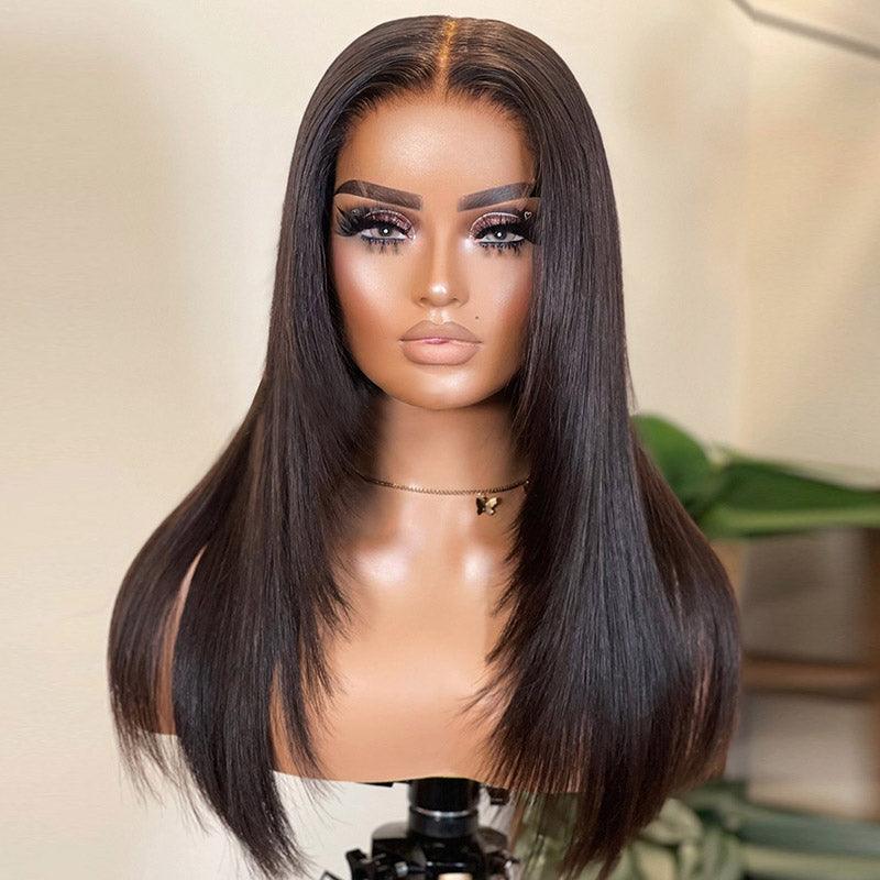 WOWANGEL HD Lace Frontal Wig on mannequin, straight style