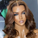 WOWANGEL Light Brown 13x6 Skinlike Real HD Lace Wig Short Wave BOB - wowangel