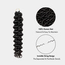 WOWANGEL Loose Curly Pre-Separated Feather Crochet Human Hair Extensions for Miracle Knots Boho Braids - wowangel