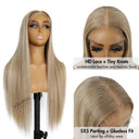 WOWANGEL Luxury Raw Hair Collection Platinum Highlight 5X5 HD Lace Closure Wigs - wowangel