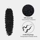 WOWANGEL Miracle Knots Burmese Curly Pre-Separated Feather Crochet Human Hair Extensions for Boho Braids - wowangel