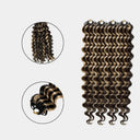 WOWANGEL Miracle Knots Crochet Hair Highlight Deep Wave Pre-Separated Feather Crochet Human Hair Extensions - wowangel