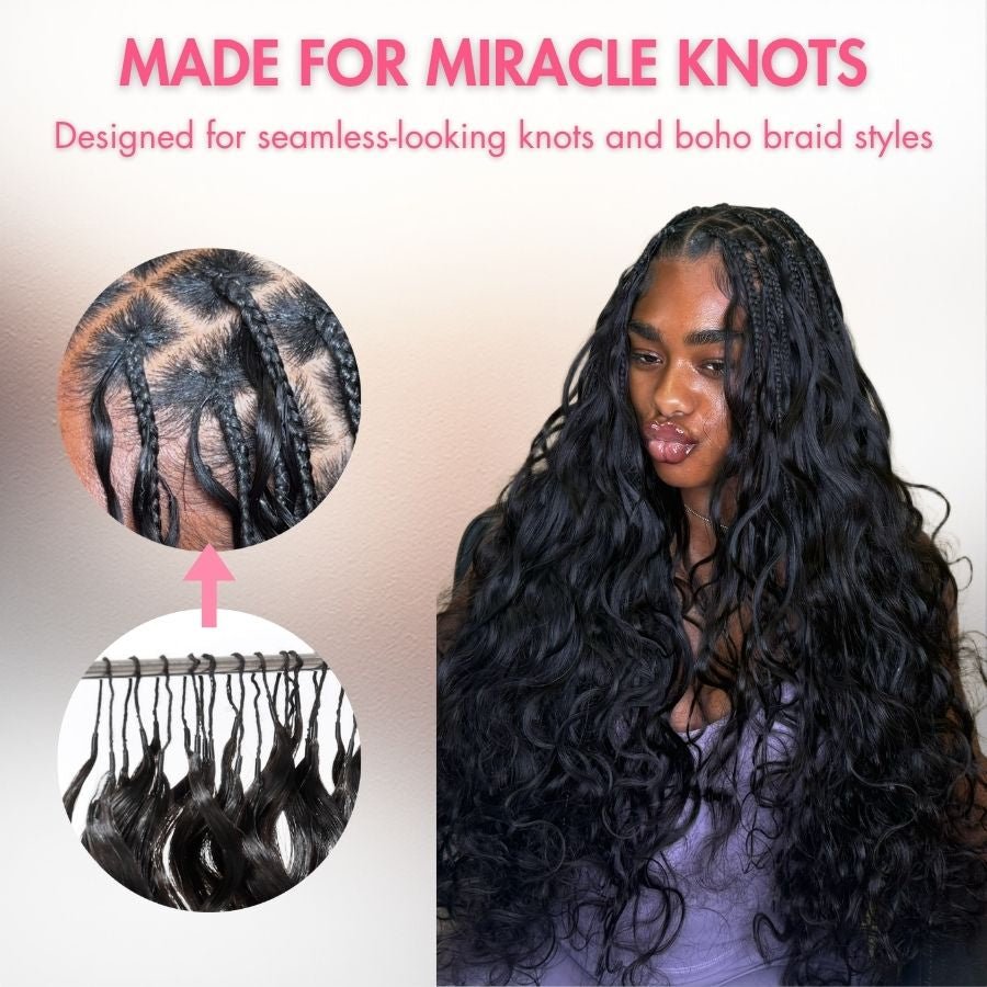 WOWANGEL Miracle Knots Crochet Hair Pre-Separated Feather Crochet Human Hair Extensions - wowangel
