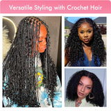 WOWANGEL Ombre Blonde Deep Wave Pre - Separated Feather Crochet Human Hair Extensions - wowangel