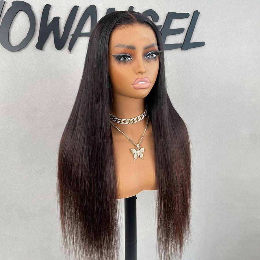 WOWANGEL Ombre Silky Straight 13x6 Skinlike Real HD Lace Front Wig - wowangel