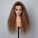 WOWANGEL P4/27 Highlight 13x6 Skinlike Real HD Lace Front Wig Curly Hair - wowangel