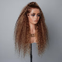 WOWANGEL P4/27 Highlight 13x6 Skinlike Real HD Lace Front Wig Curly Hair - wowangel