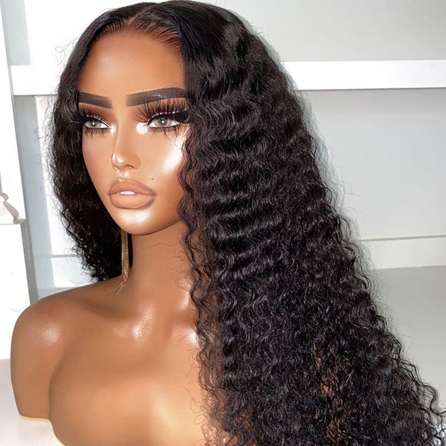 WOWANGEL Pre-Everything 9X6 Wear Go Glueless Wig Deep Wave HD Lace Closure Wigs - wowangel