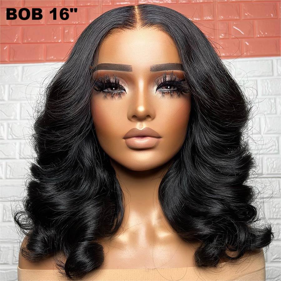 WOWANGEL 16-inch bob style glueless wig on mannequin