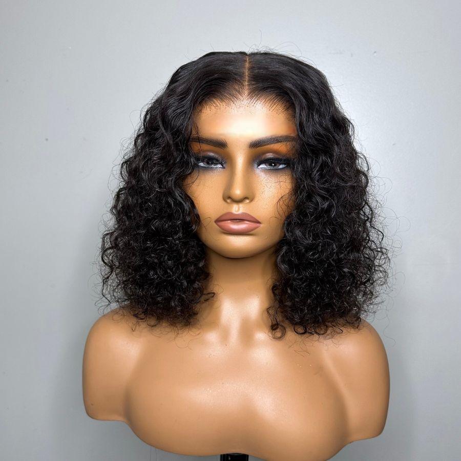 WOWANGEL Pre-Everything Curly Bob 9X6 Wear Go Glueless HD Lace Wig - wowangel