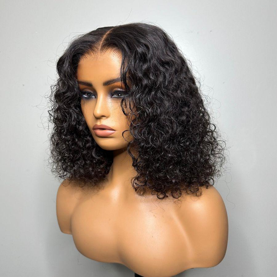 WOWANGEL Pre-Everything Curly Bob 9X6 Wear Go Glueless HD Lace Wig - wowangel