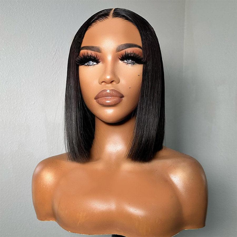 WOWANGEL Pre - Everything Straight Bob 9X6 Wear Go Glueless Wig HD Lace Wigs - wowangel