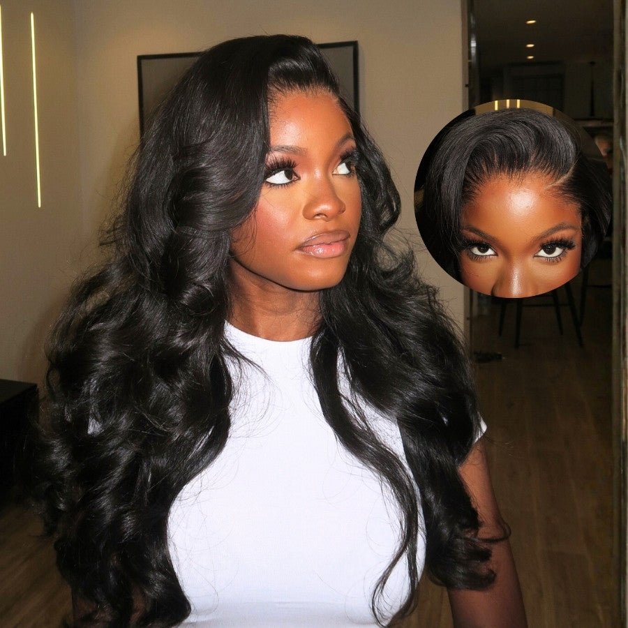 WOWANGEL Pre - Plucked Largos Hairline Skinlike Real HD Lace 13X6 Full Frontal Wig Body Wave - wowangel