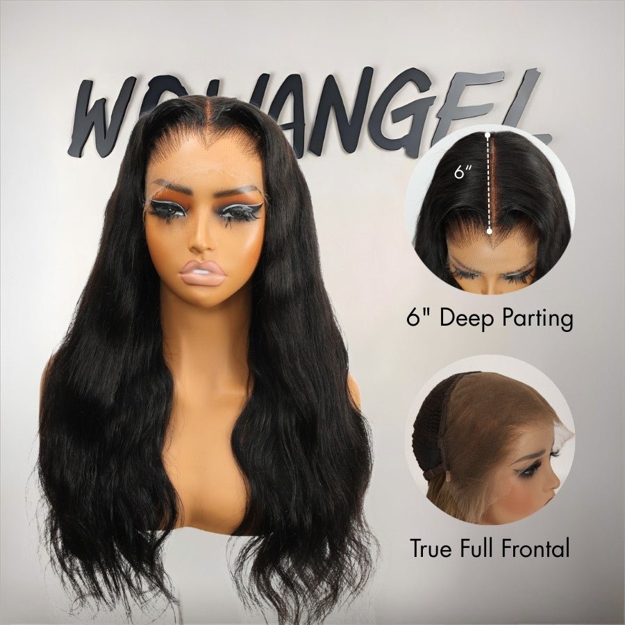 WOWANGEL Pre - Plucked Largos Hairline Skinlike Real HD Lace 13X6 Full Frontal Wig Body Wave - wowangel