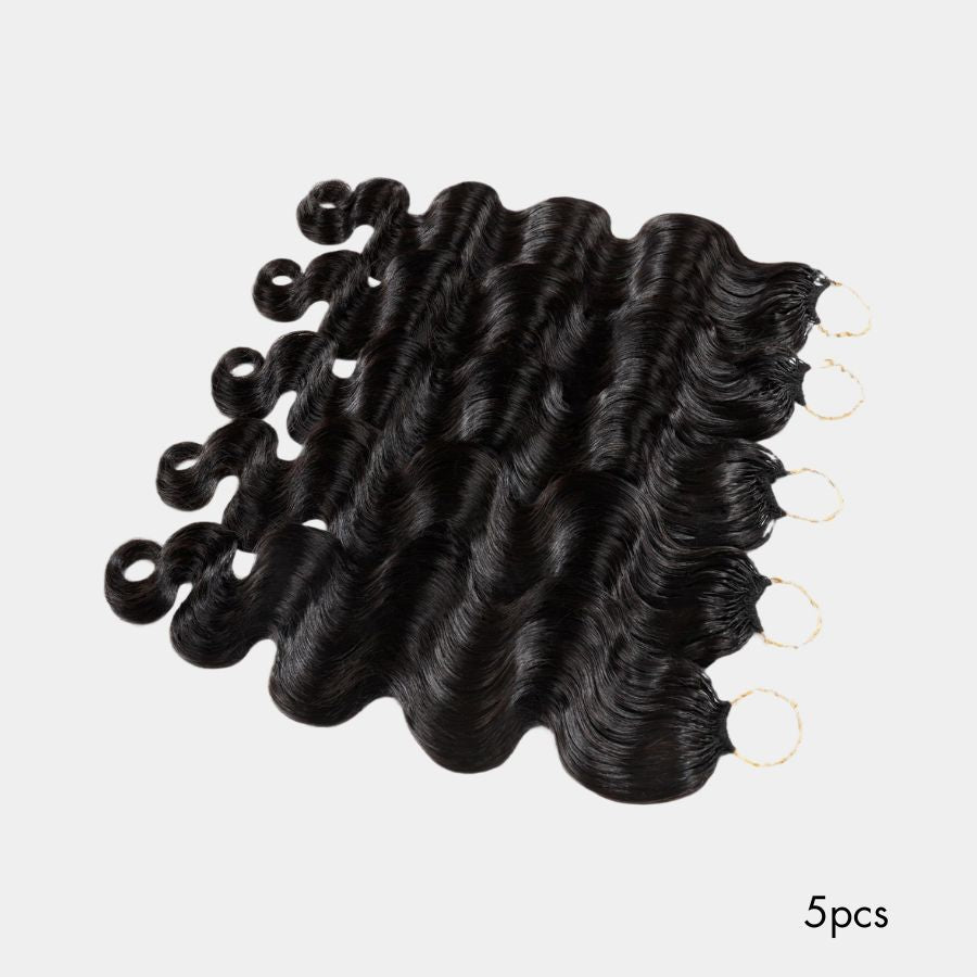 WOWANGEL Pre-Separated Feather Crochet Human Hair Extensions for Miracle Knots Boho Braids - wowangel