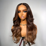 WOWANGEL Premium Balayage 7X6 Drawstring Glueless Wigs HD Lace Wigs - wowangel