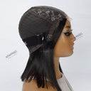WOWANGEL Premium Raw 2X6 Closure Glueless Wig Bone Straight Bob Blunt Cut - wowangel