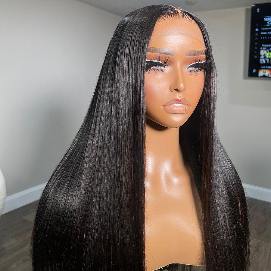 WOWANGEL Premium Raw Hair 13X4 HD Lace Frontal Wigs Straight Closure Wig - wowangel