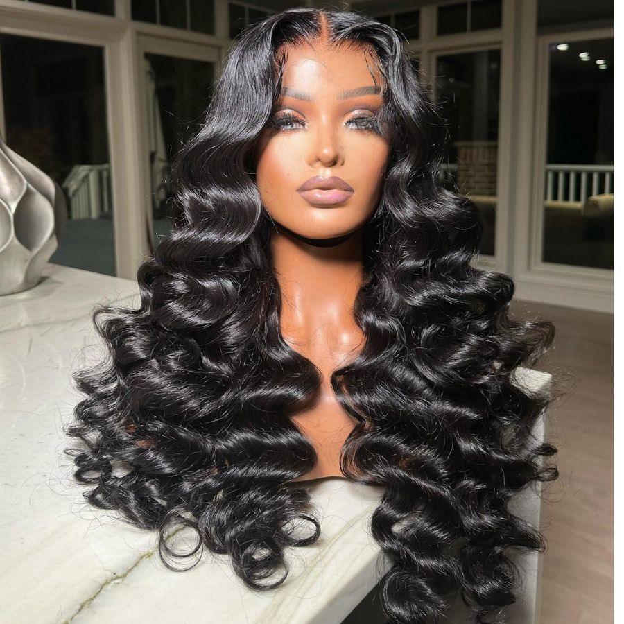 WOWANGEL Premium Raw Hair Loose Wave 13X4 HD Lace Full Frontal Wig - wowangel