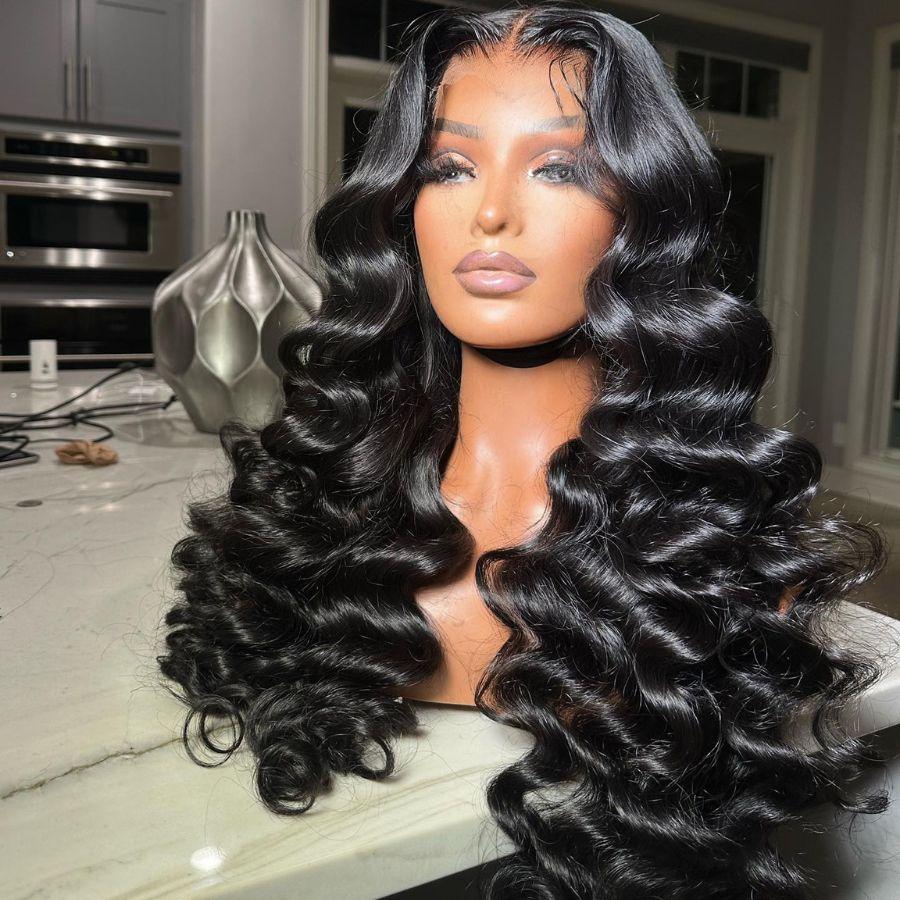 WOWANGEL Premium Raw Hair Loose Wave 13X4 HD Lace Full Frontal Wig - wowangel