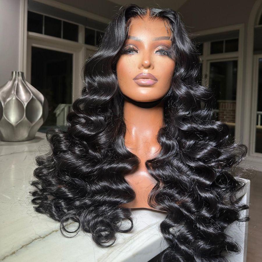 WOWANGEL Premium Raw Hair Loose Wave 13X4 HD Lace Full Frontal Wig - wowangel