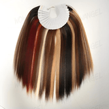 WOWANGEL Real Human Hair Swatch Color Chart 25 Colors Samples Color Rings - wowangel