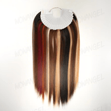 WOWANGEL Real Human Hair Swatch Color Chart 25 Colors Samples Color Rings - wowangel